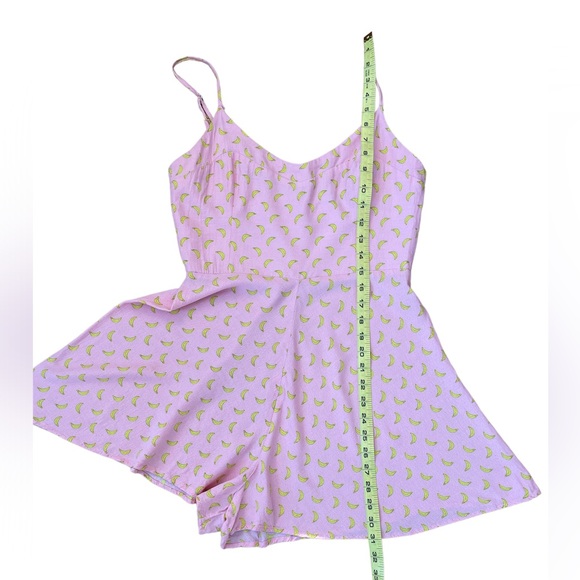 Zara Gone Bananas Pink Spaghetti Strap Romper Blogger Favorite Size Medium - Picture 11 of 14